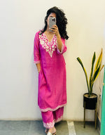 Pink Mul chanderi Suit Set of 2