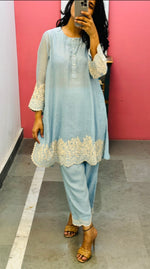 Short Powder blue Kurta set of 2