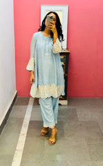 Short Powder blue Kurta set of 2