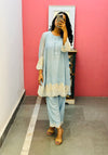 Short Powder blue Kurta set of 2